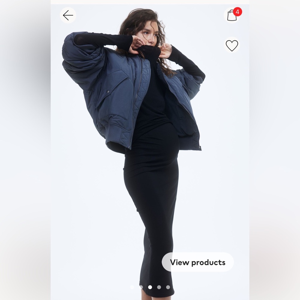 H&M maternity black jersey skirt